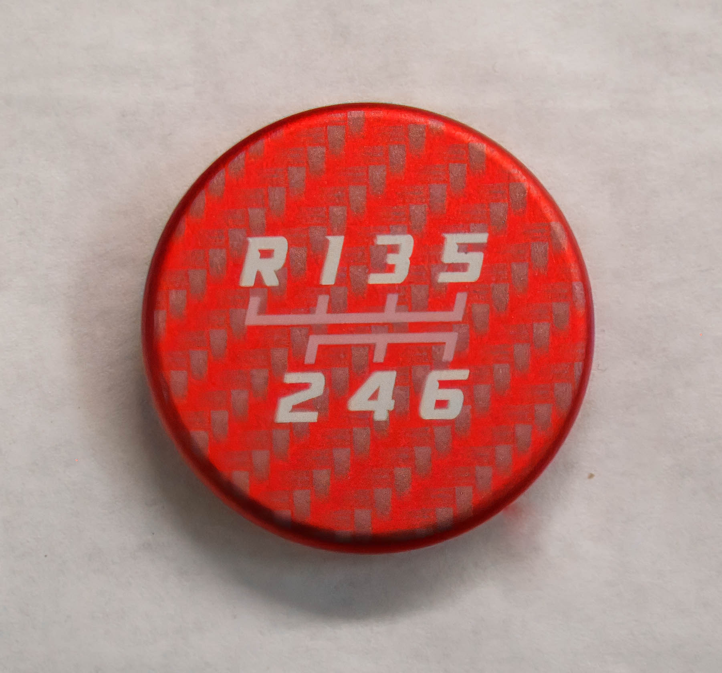Billet Shift Knob Cap in Red – Gen 6 Camaro (Manual)