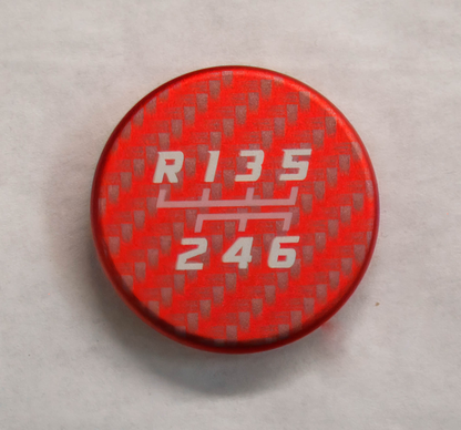 Billet Shift Knob Cap in Red – Gen 6 Camaro (Manual)