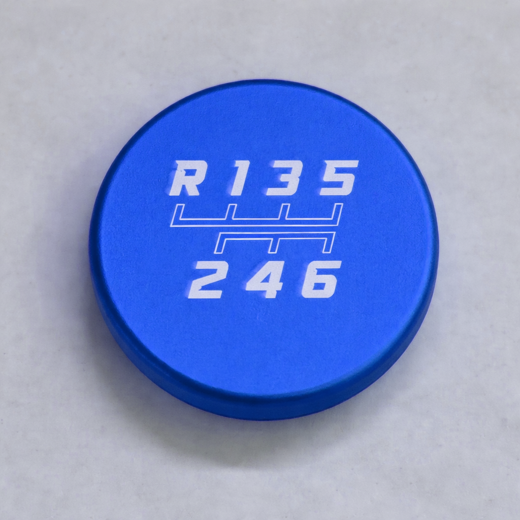 Billet Shift Knob Cap in Blue – Gen 6 Camaro (Manual)