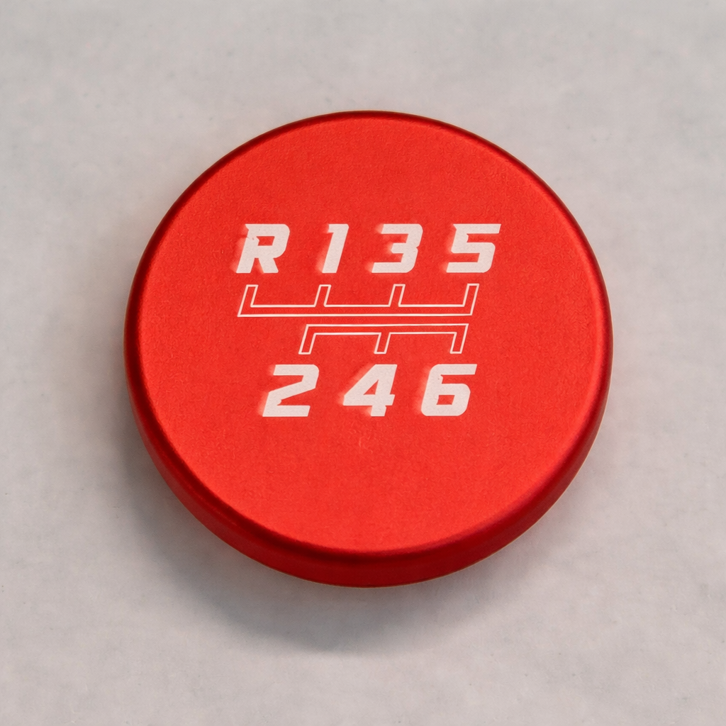 Billet Shift Knob Cap in Red – Gen 6 Camaro (Manual)
