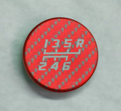Billet Shift Knob Cap in Red – Gen 6 Camaro (Manual)